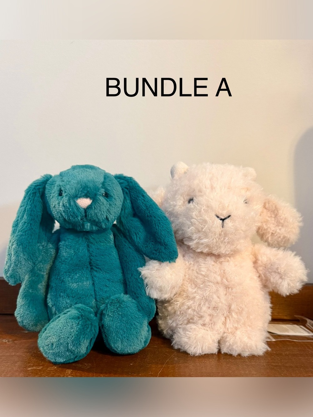 Jellycat Teal Bunny & Little Goat